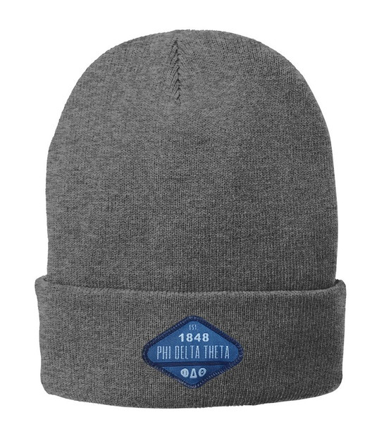 Fraternity Patch Lettered Beanie