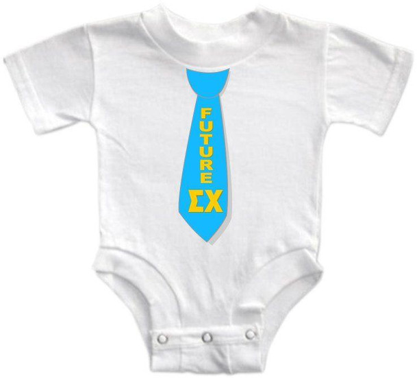 Printify Future Greek Tie Onesie