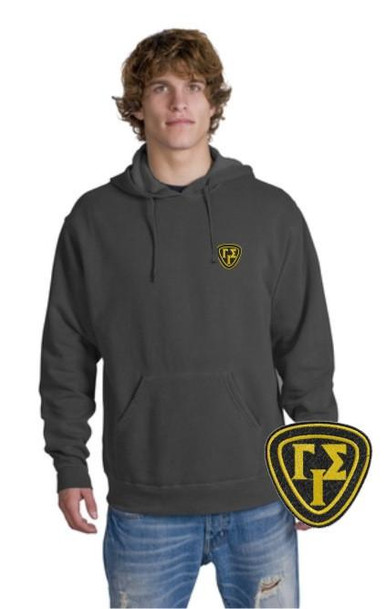  DISCOUNT-Gamma Iota Sigma Crest - Shield Emblem Hooded Sweatshirt 