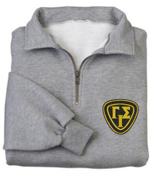  DISCOUNT-Gamma Iota Sigma Emblem 1/4 Zip Pullover 