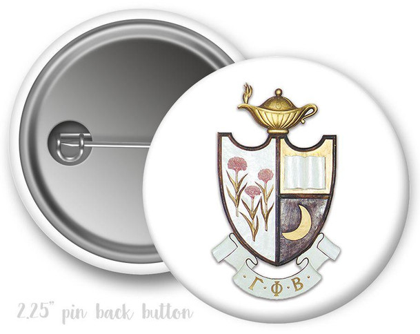 Greekgear Gamma Phi Beta Color Crest - Shield Button 
