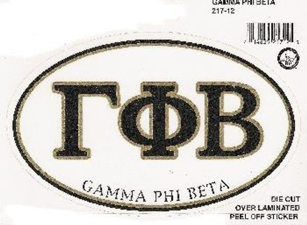 Gamma Phi Beta Euro Style Sticker