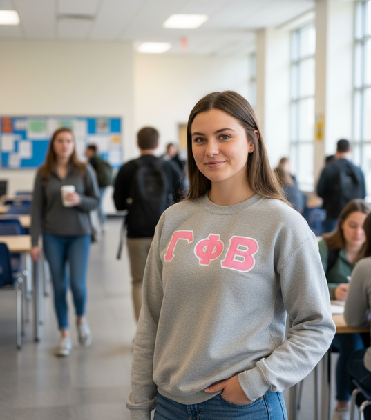 Gamma Phi Beta Lettered Crewneck