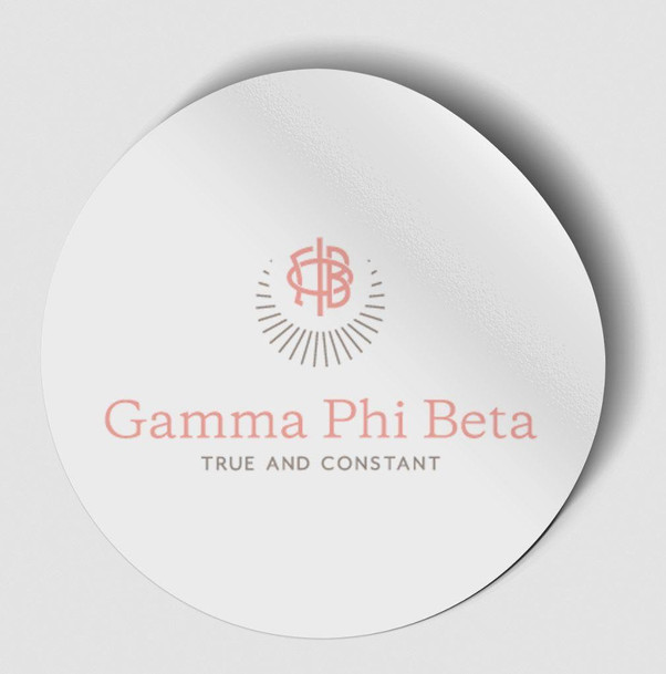  Gamma Phi Beta Logo Round Decal 