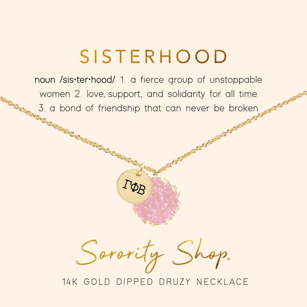 Gamma Phi Beta Sisterhood Druzy Necklace