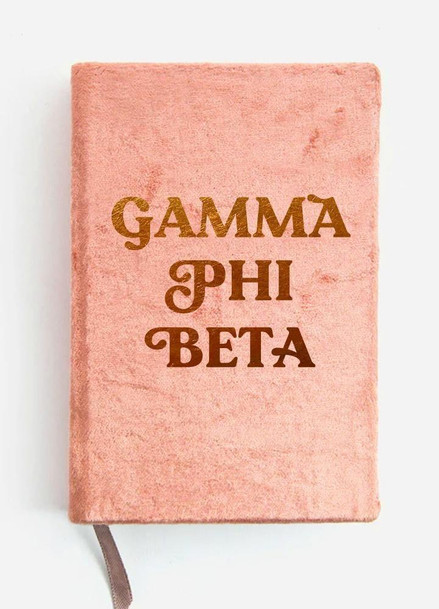 Sorority Shop Gamma Phi Beta Velvet Notebook 