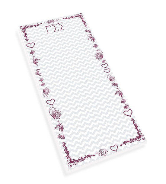  Gamma Sigma Sigma Chevron Long Notepad 