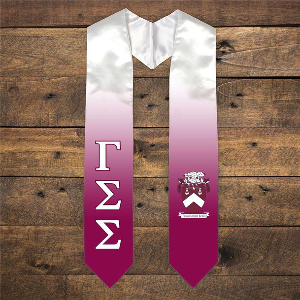  Gamma Sigma Sigma Extra Fancy Simple Greek Graduation Stole W Crest 
