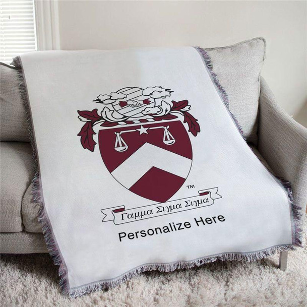  Gamma Sigma Sigma Full Color Crest  Afghan Blanket Throw 