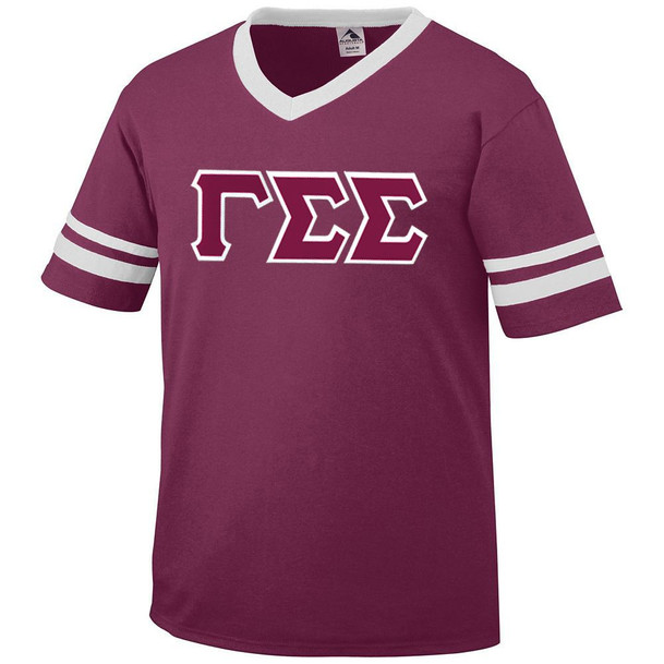DISCOUNT-Gamma Sigma Sigma Jersey With Greek Applique Letters