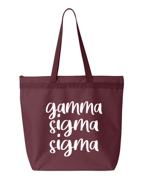 Gamma Sigma Sigma Script Tote Bag