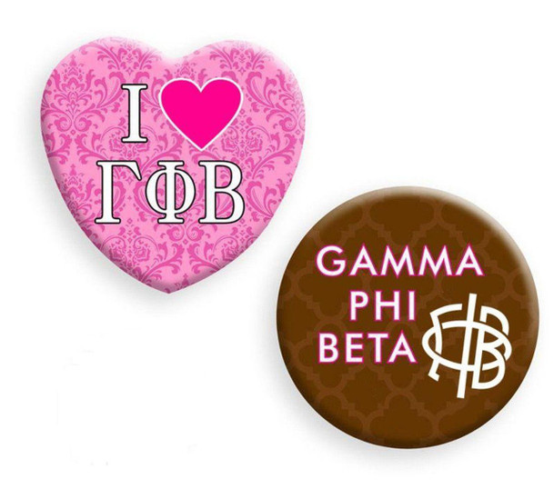  Gamma Phi Beta Button Set 