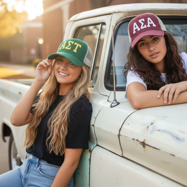 Fraternity & Sorority Distressed Trucker Hat