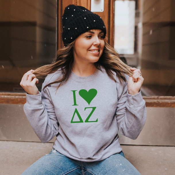 I Love Delta Zeta Crewneck Sweatshirt