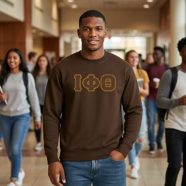 Iota Phi Theta 2 Day Ship Twill Crewneck Sweatshirt