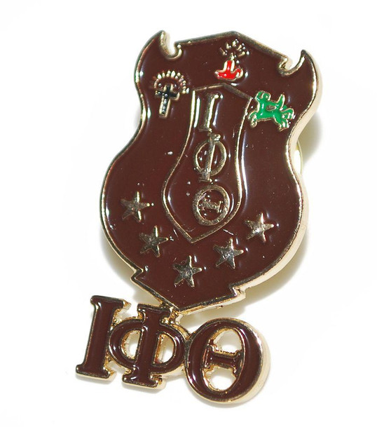SAVAGE Iota Phi Theta 3D Color Shield w Letters Pins 