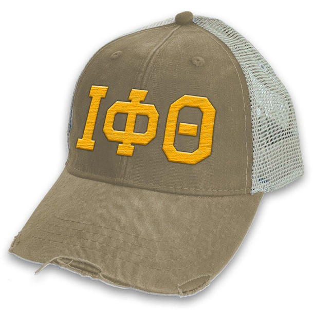  Iota Phi Theta Distressed Trucker Hat 