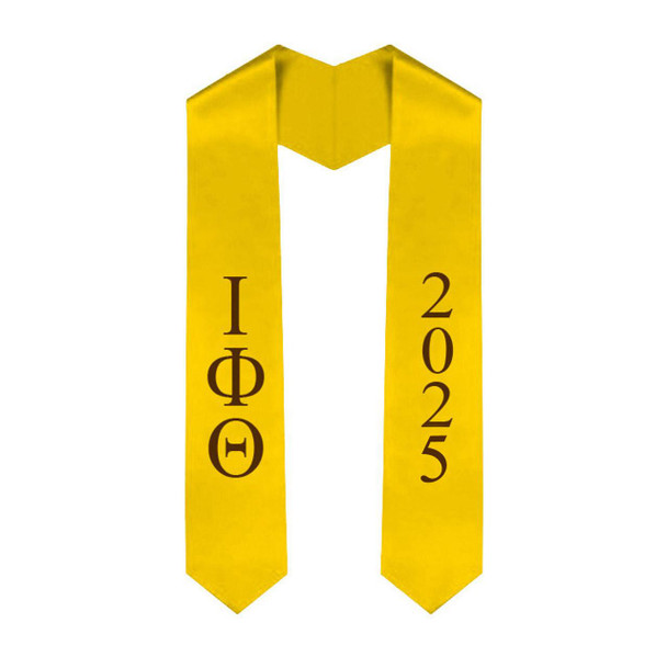  Iota Phi Theta Greek Lettered Graduation Sash Stole With Year - Best Value 