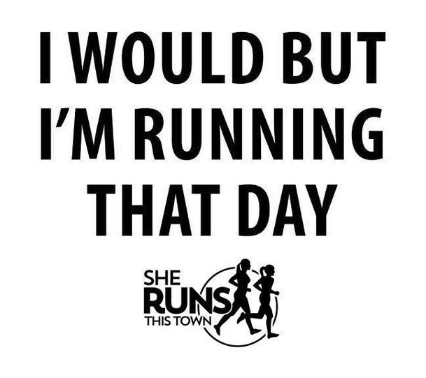  I Would But I'm Running That Day Sticker - SHE RUNS 