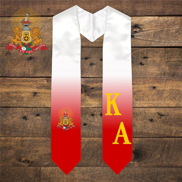 Kappa Alpha Extra Fancy Diagonal Greek Graduation Stole W Crest