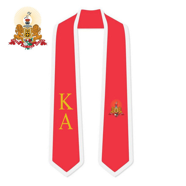 DISCOUNT-Kappa Alpha Greek 2 Tone Lettered Graduation Sash Stole