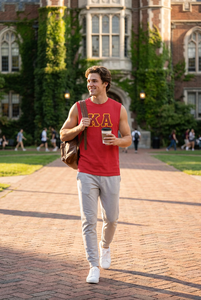 DISCOUNT- Kappa Alpha Lettered Sleeveless Tee