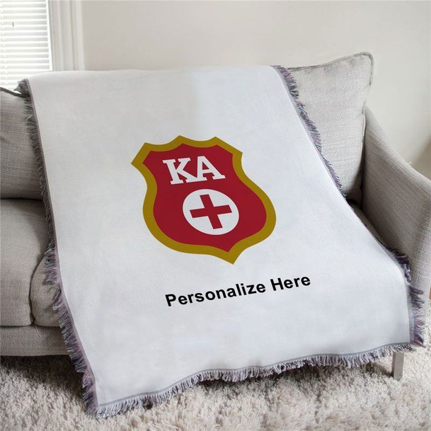 Kappa Alpha Shield Afghan Blanket Throw