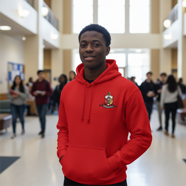 DISCOUNT-Kappa Alpha Psi Crest - Shield Emblem Hooded Sweatshirt