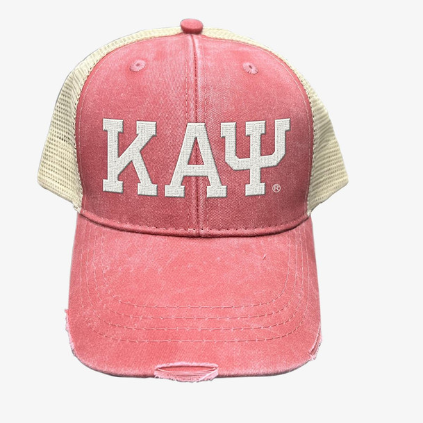  Kappa Alpha Psi Distressed Trucker Hat 