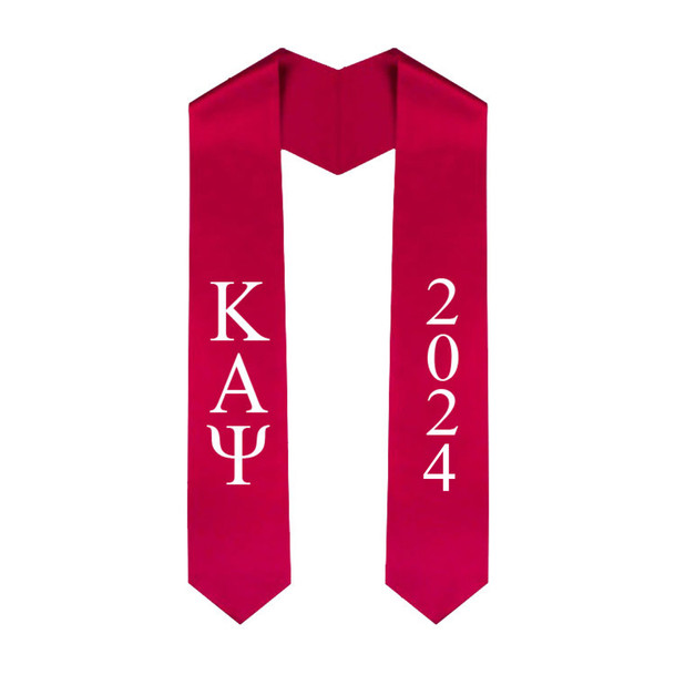Kappa Alpha Psi Greek Lettered Graduation Sash Stole With Year - Best Value