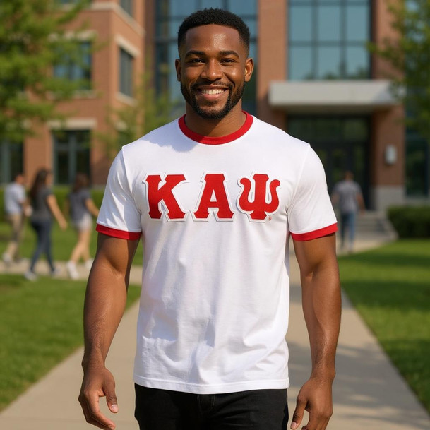 DISCOUNT- Kappa Alpha Psi Lettered Ringer Shirt