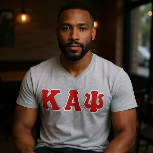 DISCOUNT- Kappa Alpha Psi Lettered V-Neck T-Shirt