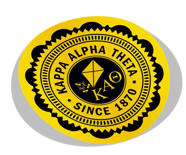  Kappa Alpha Theta 5" Sorority Seal Bumper Sticker 