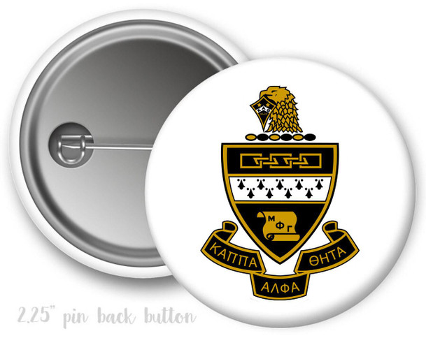 Greekgear Kappa Alpha Theta Color Crest - Shield Button 
