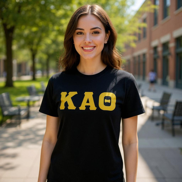 Kappa Alpha Theta Discount Twill Lettered Tee