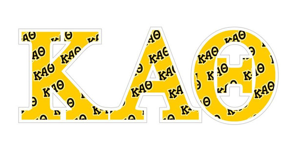 Kappa Alpha Theta Mascot Greek Letter Sticker - 2.5" Tall