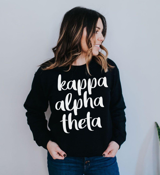  Kappa Alpha Theta Script Crew Sweatshirt 