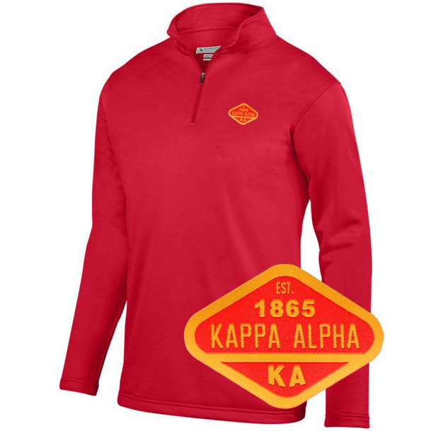 DISCOUNT-Kappa Alpha Woven Emblem Wicking Fleece Pullover