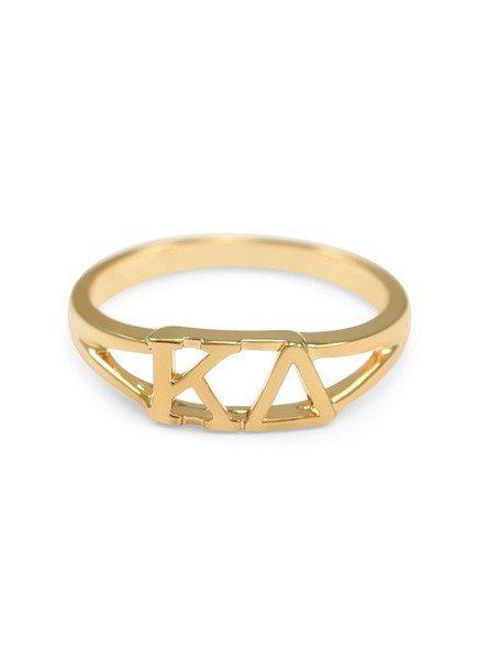 Kappa Delta Gold Plated Letter Ring