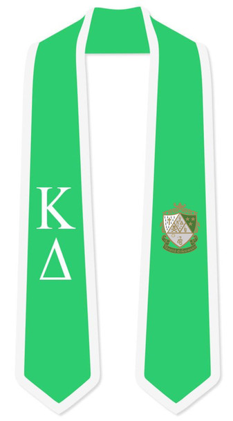 DISCOUNT-Kappa Delta Greek 2 Tone Lettered Graduation Sash Stole