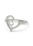 TCS Kappa Delta Sterling Silver Heart Ring set with Lab-Created Diamonds 