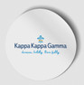 Kappa Kappa Gamma Logo Round Decal