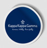  Kappa Kappa Gamma Logo Round Decal 