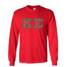  Kappa Sigma Fraternity Crest - Shield Twill Letter Longsleeve Tee 