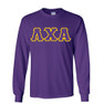  Lambda Chi Alpha Fraternity Crest - Shield Twill Letter Longsleeve Tee 