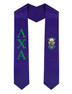 Lambda Chi Alpha Greek Lettered Graduation Sash Stole With Crest