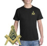  DISCOUNT-Mason / Freemason Crest - Shield Patch T-Shirt 