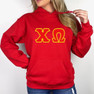 Chi Omega Lettered Sweatshirts