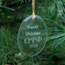 Omega Psi Phi Glass Oval Ornaments - 2026