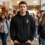 DISCOUNT-Theta Chi Crest - Shield Emblem Hooded Sweatshirt